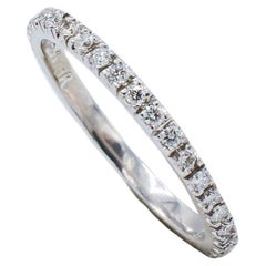 18 Karat White Gold .50 Carat Diamond Eternity Wedding Band Ring
