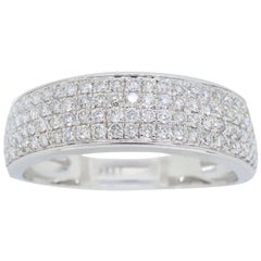 18 Karat White Gold .56 Carat Diamond Band