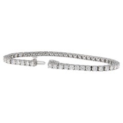 Bracelet tennis en or blanc 18 carats avec diamants F-G de 7,03 carats poids total VS