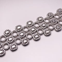18 Karat White Gold and 15.07 Carat Diamond Bracelet
