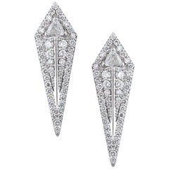 Alessa Arrow Studs Earrings 18 Karat White Gold Amara Collection