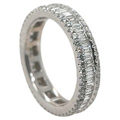 18 Karat White Gold and 1.79 Karat Diamond Wedding Band