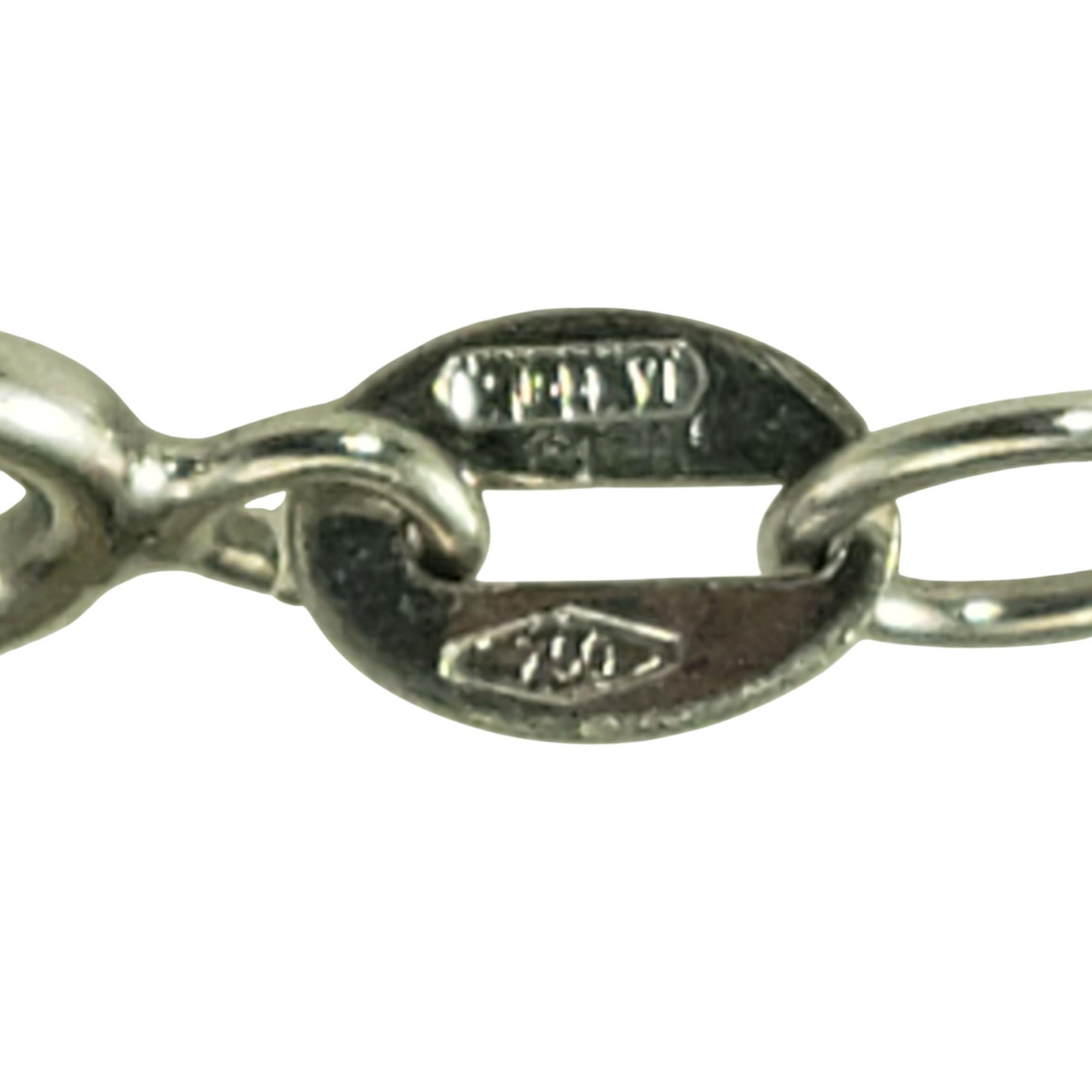 Collana con ciondolo a croce in oro bianco 18 carati e pietre chiare #22220 in vendita 3