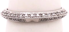 18 Karat White Gold and Diamond Band / Bridal Ring 0.13 Total Diamond Weight