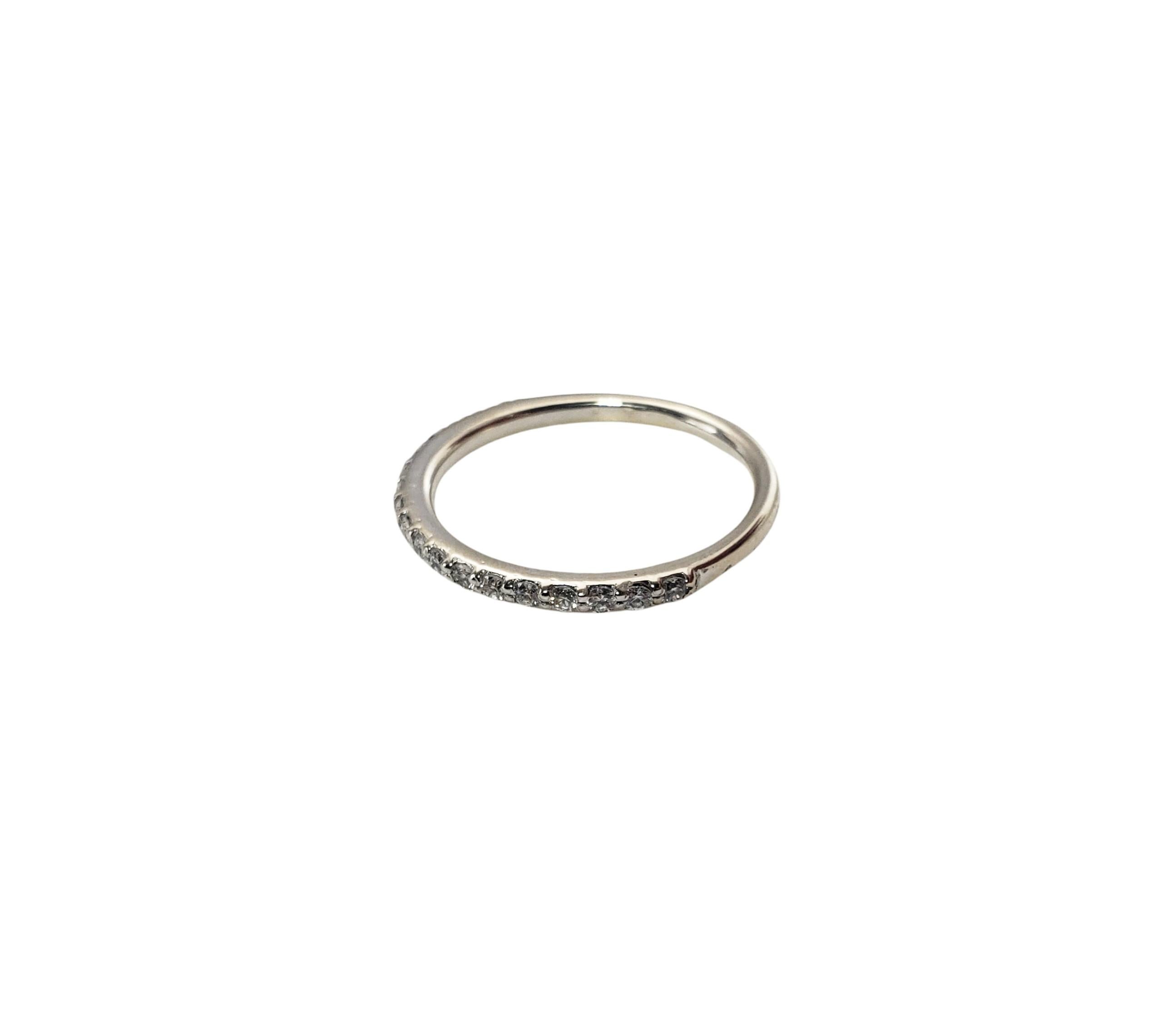Women's 18 Karat White Gold and Diamond Band Ring Size 6.75