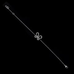 18 Karat White Gold and Diamond Butterfly Bracelet