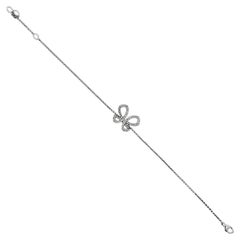 18 Karat White Gold and Diamond Butterfly Bracelet