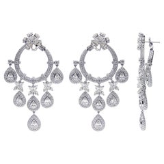 18 Karat White Gold and Diamond Chandelier Earrings