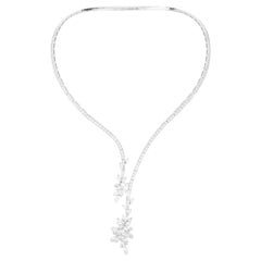 18 Karat White Gold and Diamond Collier Necklace