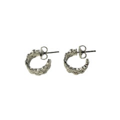 18 Karat White Gold and Diamond Cuff Earrings