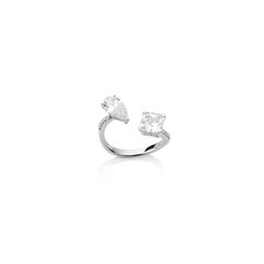 18 Karat White Gold and Diamond Engagement Ring