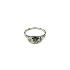 18 Karat White Gold and Diamond Engagement Ring Size 6 #15697