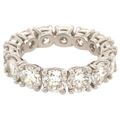 18 Karat White Gold and Diamond Eternity Band