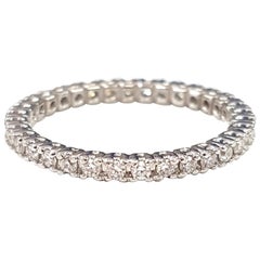 Eternity-Ring aus 18 Karat Weißgold und Diamant, 21. Jahrhundert, perfekt für einen Stapel