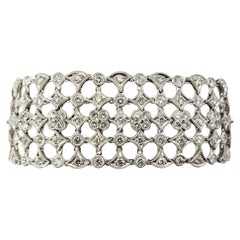Lattice-Armband aus 18 Karat Weißgold und Diamanten #19953