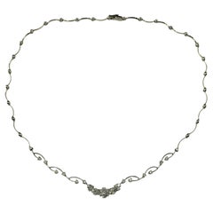 18 Karat White Gold and Diamond Necklace #21974