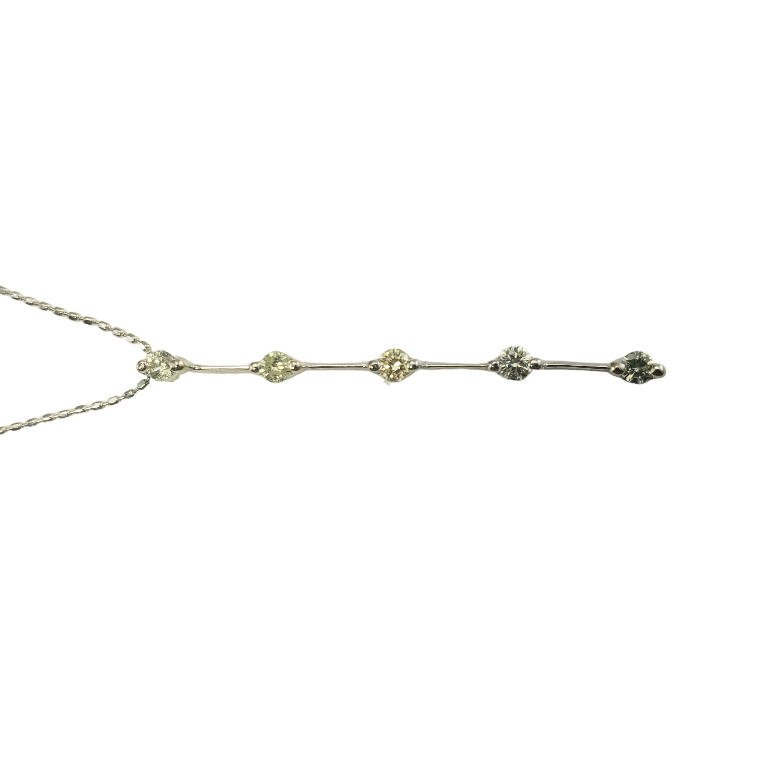 Brilliant Cut 18 Karat White Gold and Diamond Pendant Necklace For Sale