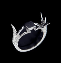 18 Karat White Gold and Diamond Ring