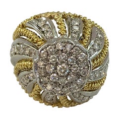 Anello in oro bianco 18 carati e diamanti