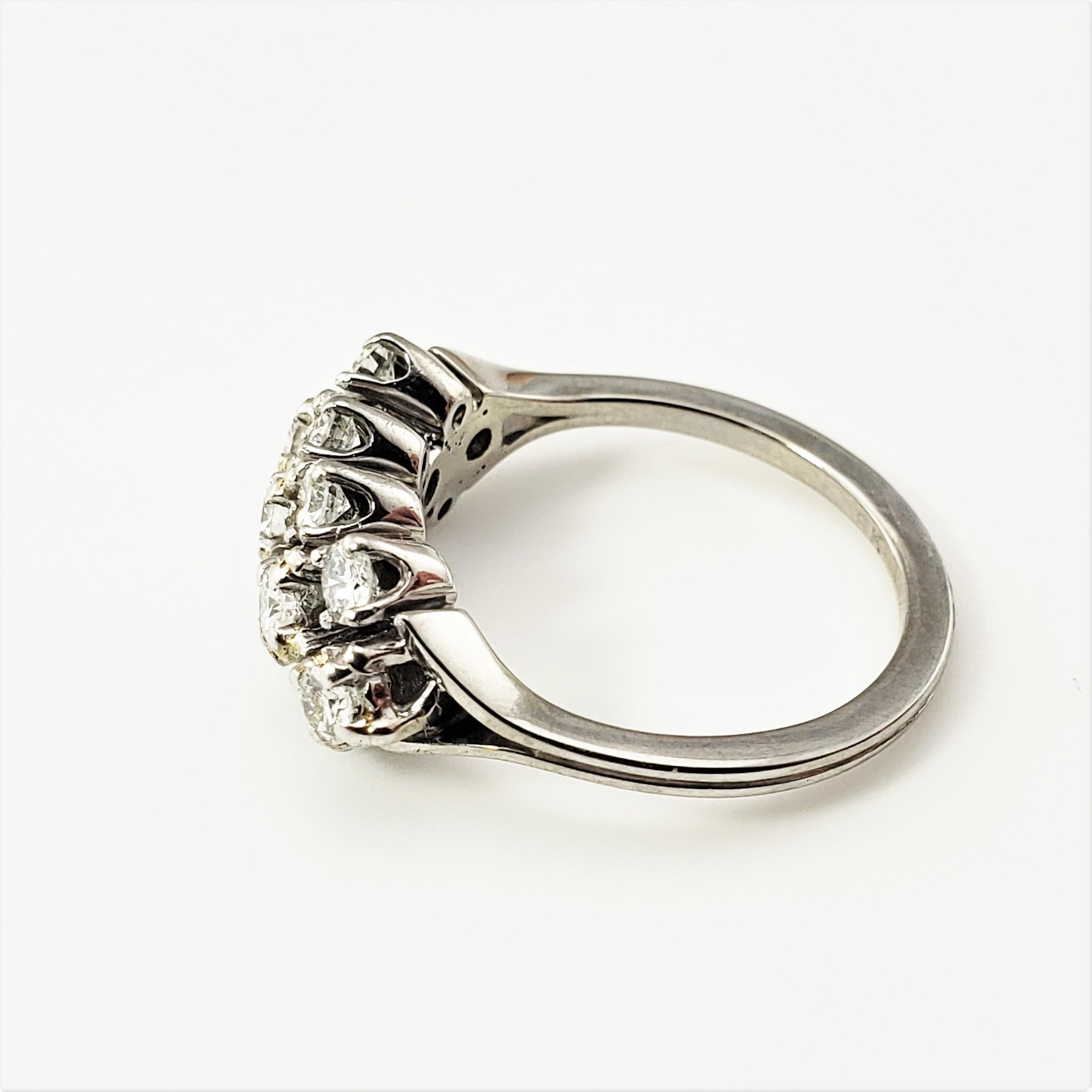 Brilliant Cut 18 Karat White Gold and Diamond Ring For Sale