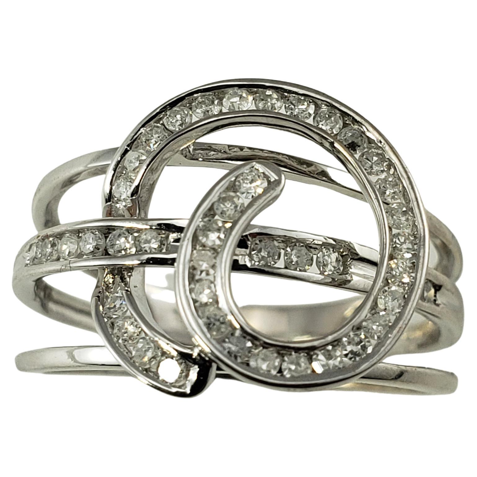 18 Karat White Gold and Diamond Ring For Sale