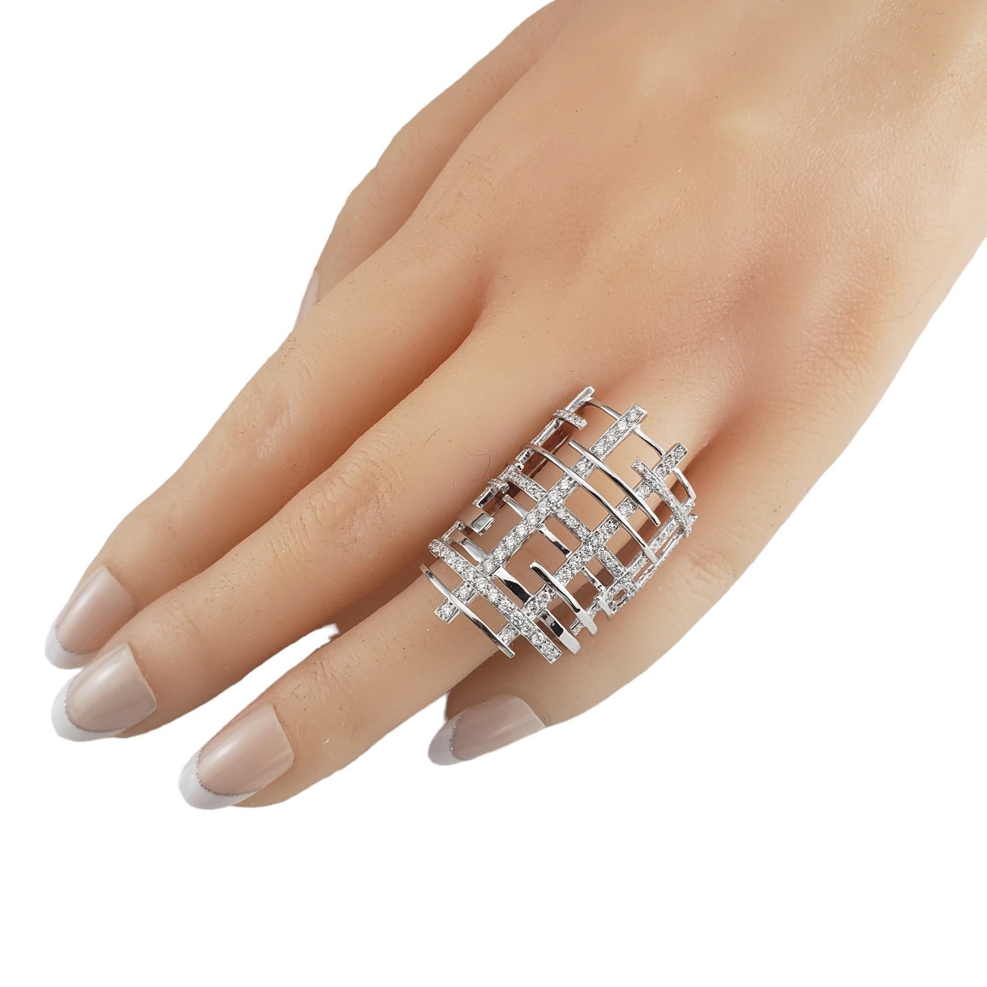 Bague en or blanc 18 carats et diamants taille 8,25 n° 16098 en vente 1