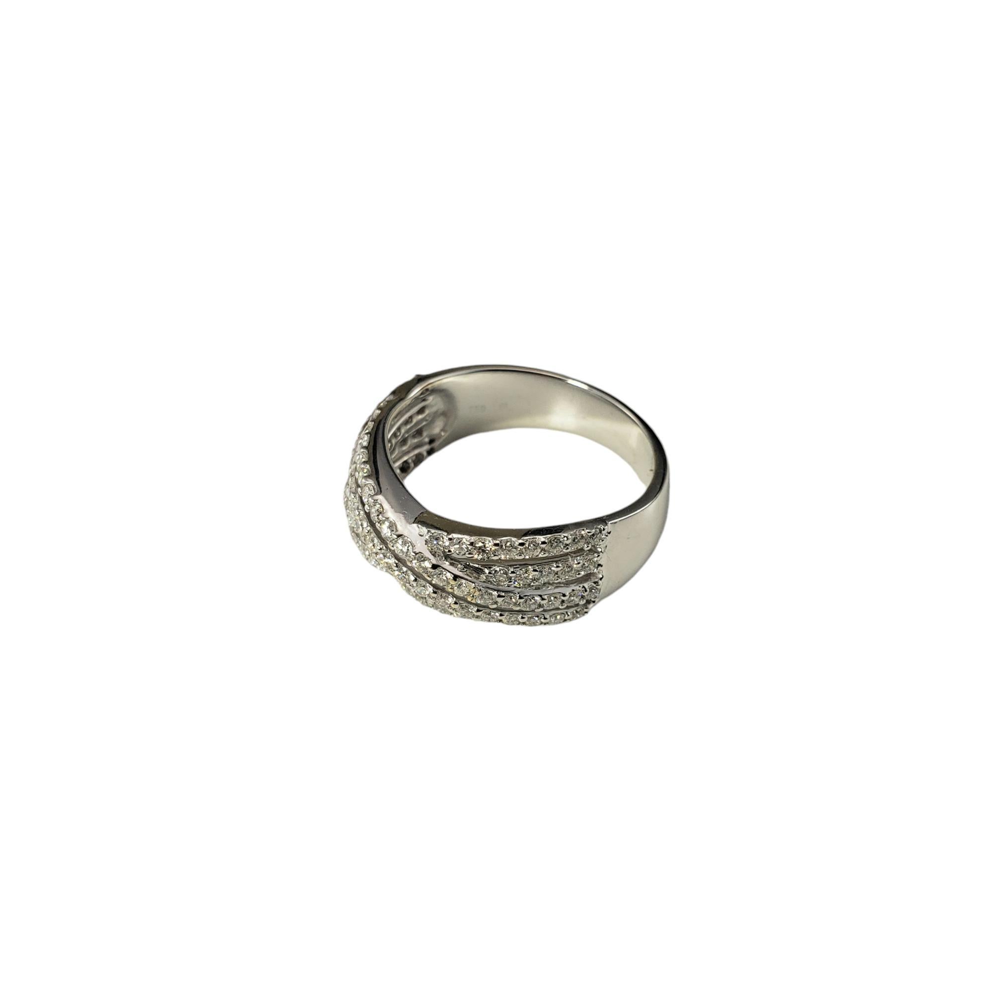 Contemporaneo Anello in oro bianco 18 carati e diamanti misura 8,5  #18861 in vendita