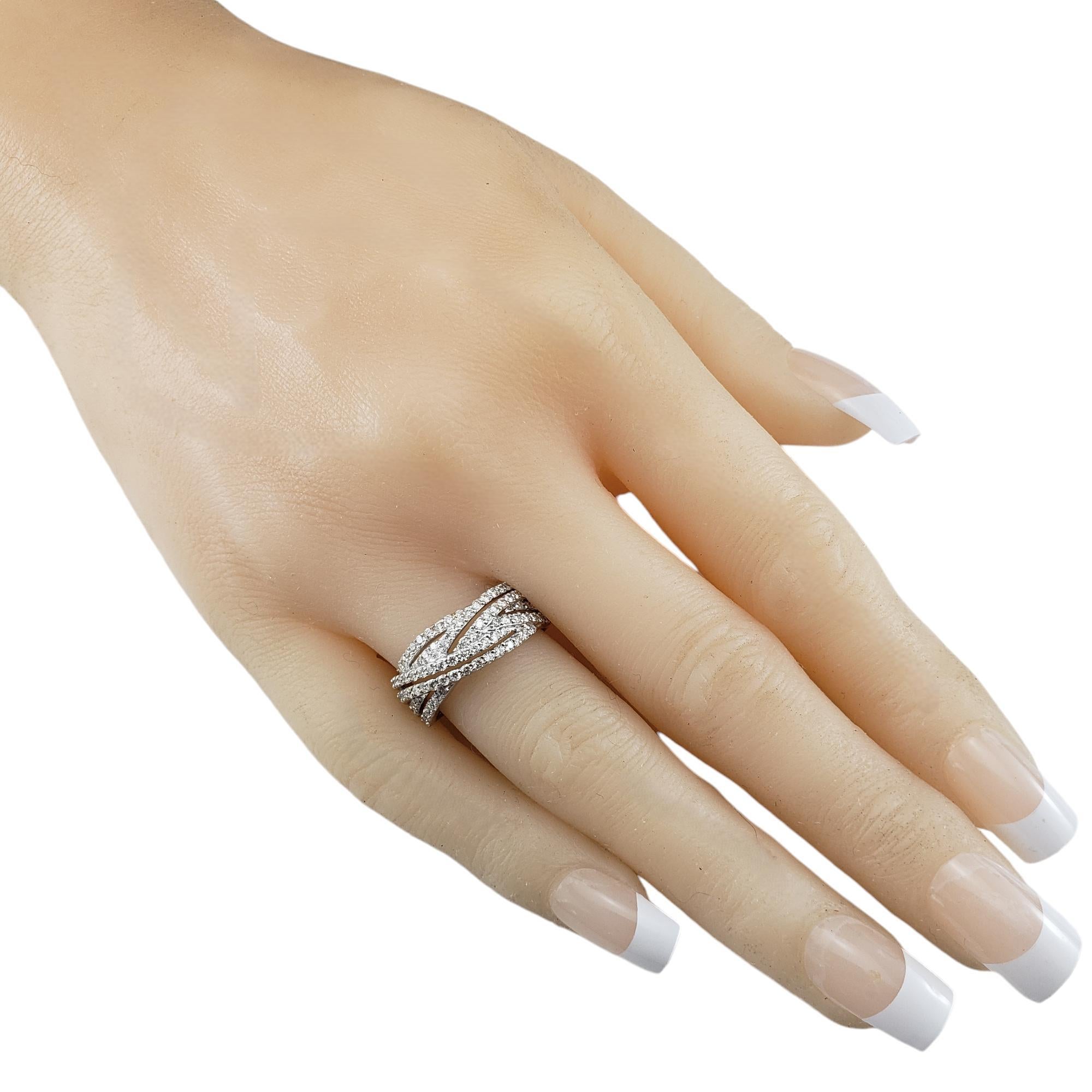 Anello in oro bianco 18 carati e diamanti misura 8,5  #18861 in vendita 1
