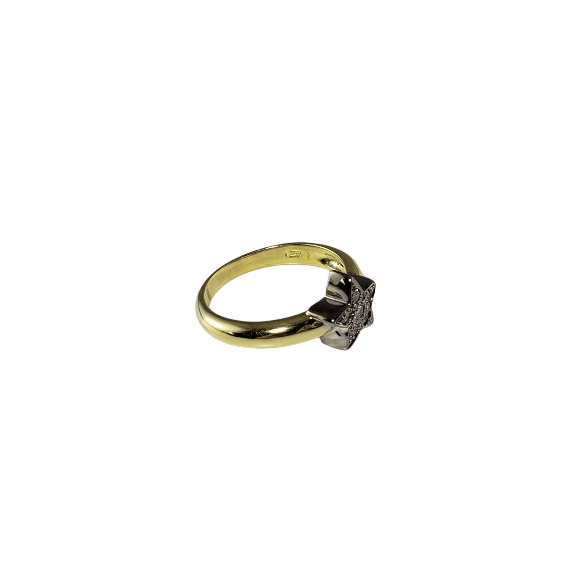 Star-Ring aus 18 Karat Weißgold mit Diamanten Größe 6,5 im Zustand „Gut“ im Angebot in Washington Depot, CT