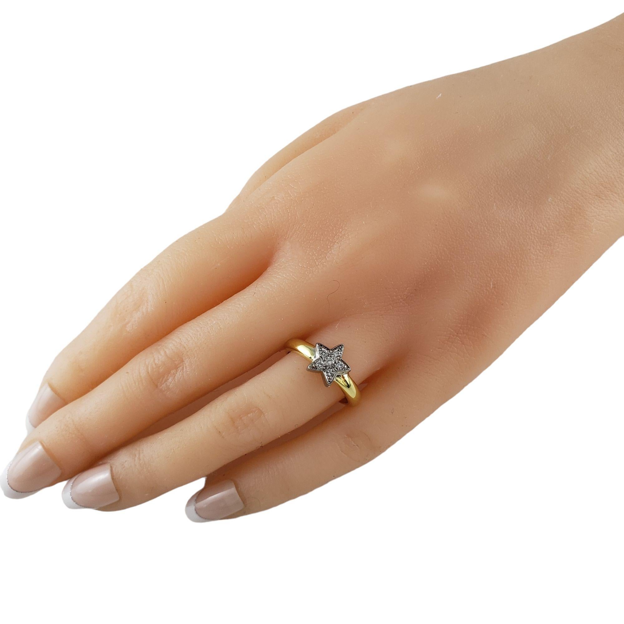 Star-Ring aus 18 Karat Weißgold mit Diamanten Größe 6,5 im Angebot 3