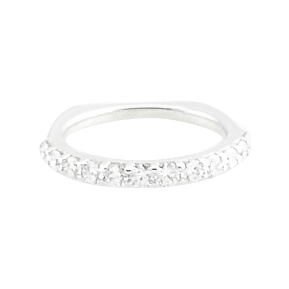 18 Karat White Gold and Diamond Wedding Band