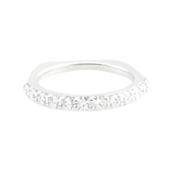 18 Karat White Gold and Diamond Wedding Band