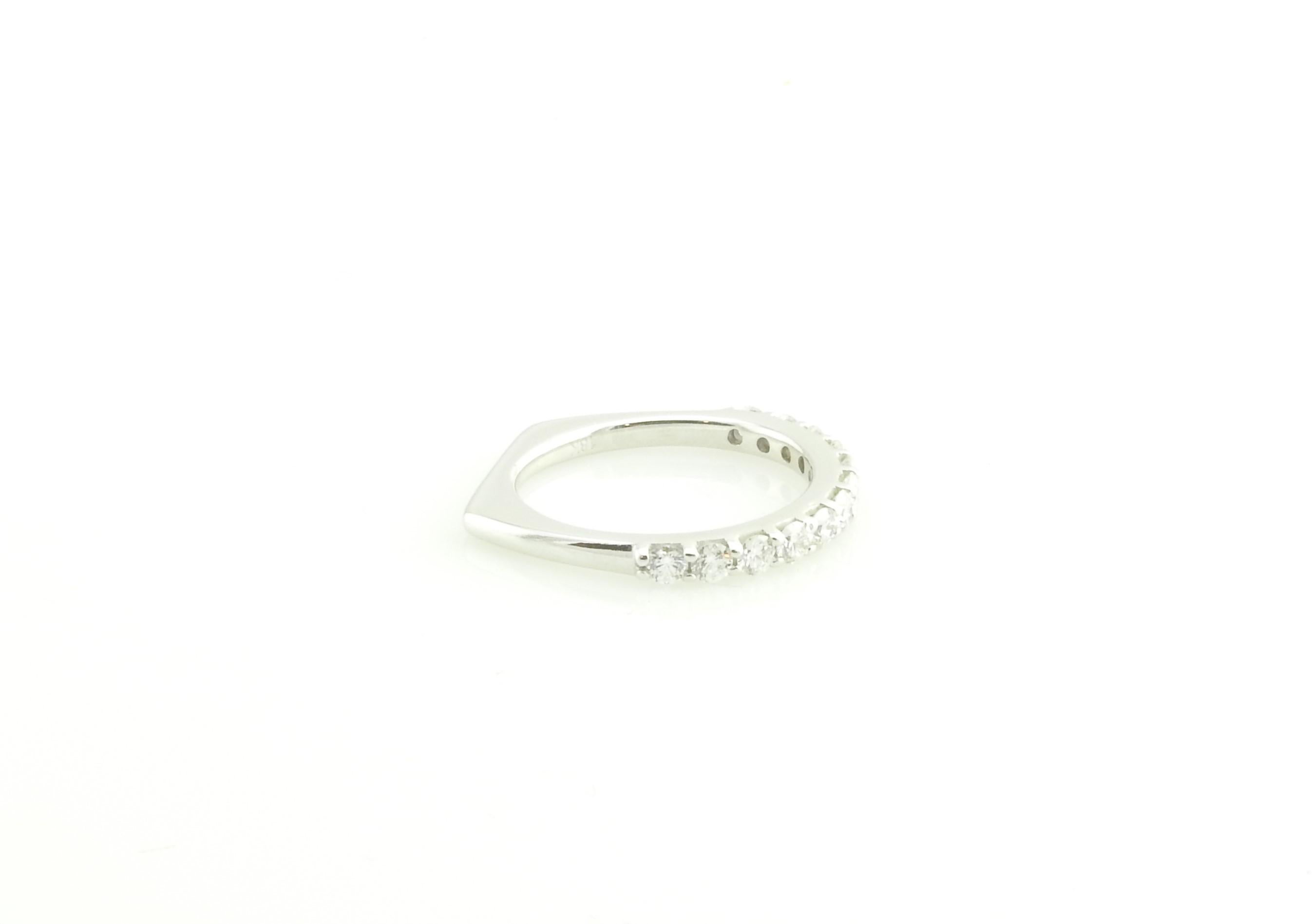 Women's 18 Karat White Gold and Diamond Wedding Band