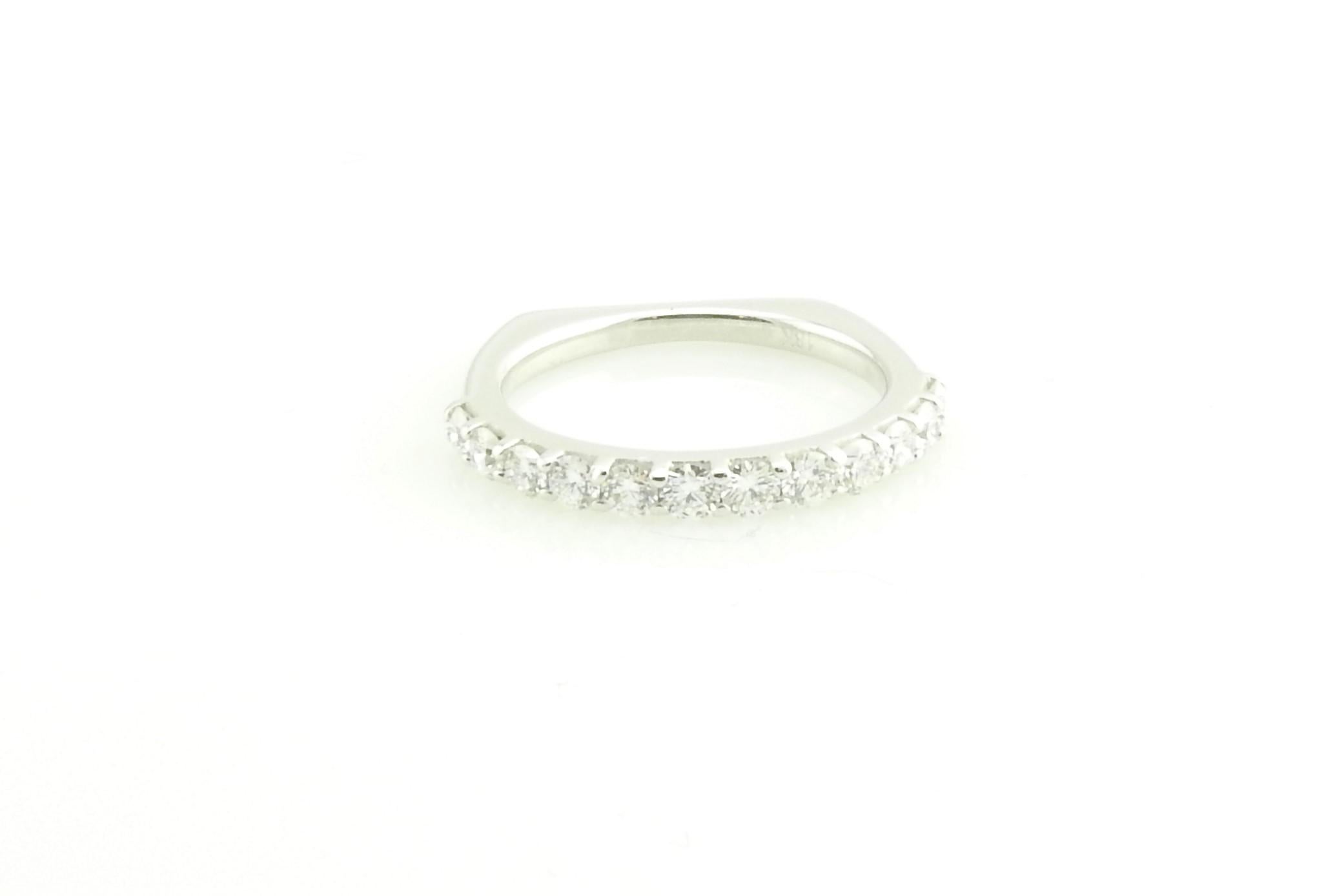 18 Karat White Gold and Diamond Wedding Band 1