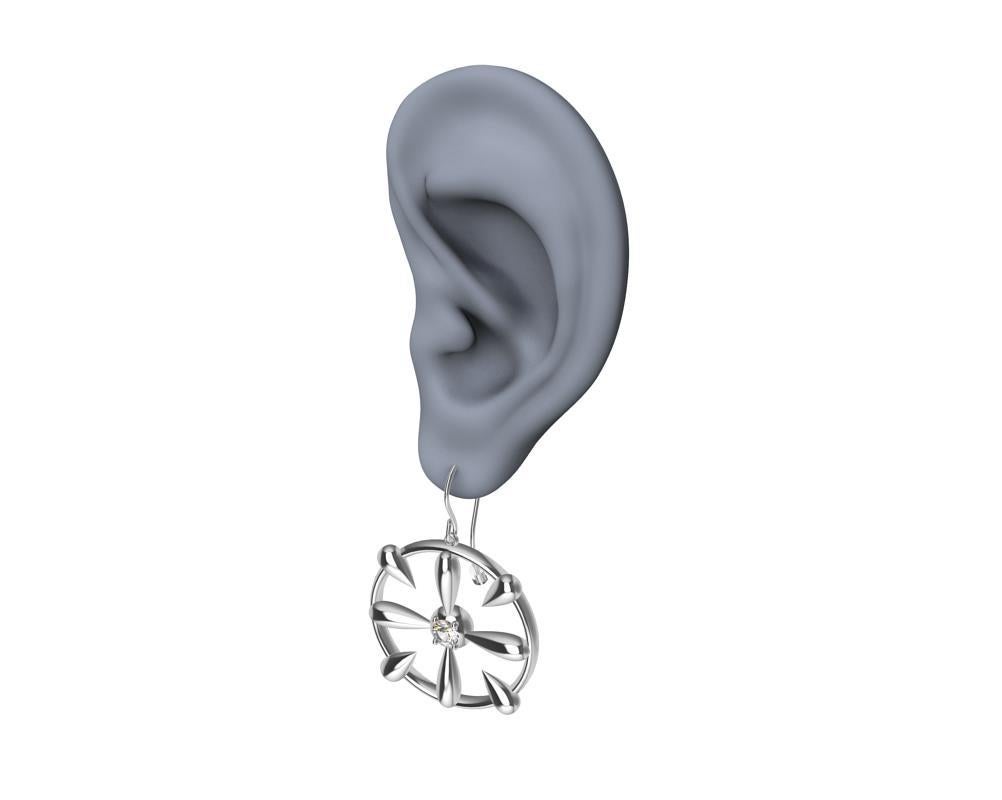 Boucles d'oreilles en goutte en or blanc 18 carats et diamants certifiés GIA Neuf - En vente à New York, NY