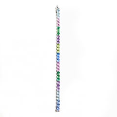 18 Karat White Gold and Multi Color Stones Bracelet