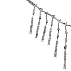 Halskette aus 18 Karat Weißgold und weißen Diamanten - Micheletto