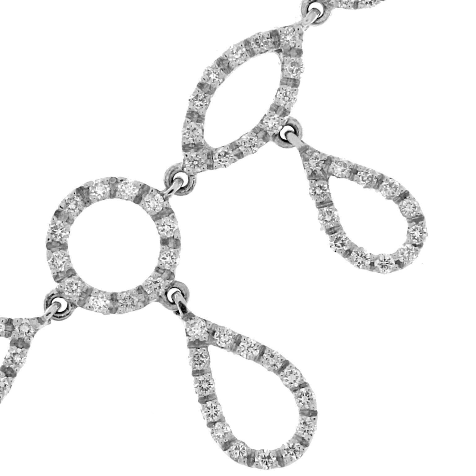 Collana in oro bianco 18 carati e diamanti bianchi In condizioni Nuovo in vendita a Milano, Lombardia