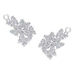 Orecchini a farfalla in oro bianco 18 carati e diamanti bianchi