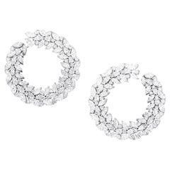 Orecchini in oro bianco 18 carati e diamanti bianchi