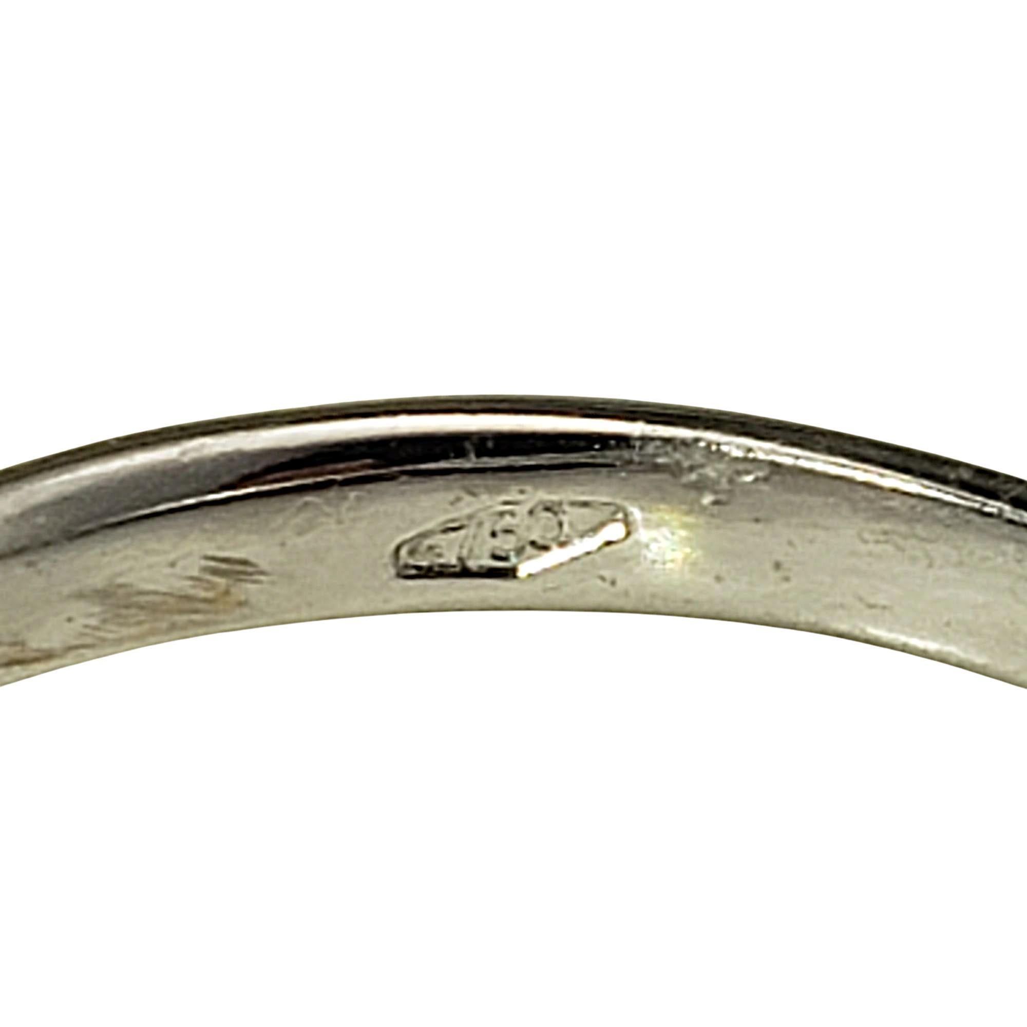 Anillo Halo de Aguamarina y Circonita Cúbica de Oro Blanco de 18 Kilates Talla 8 #21697 en venta 1
