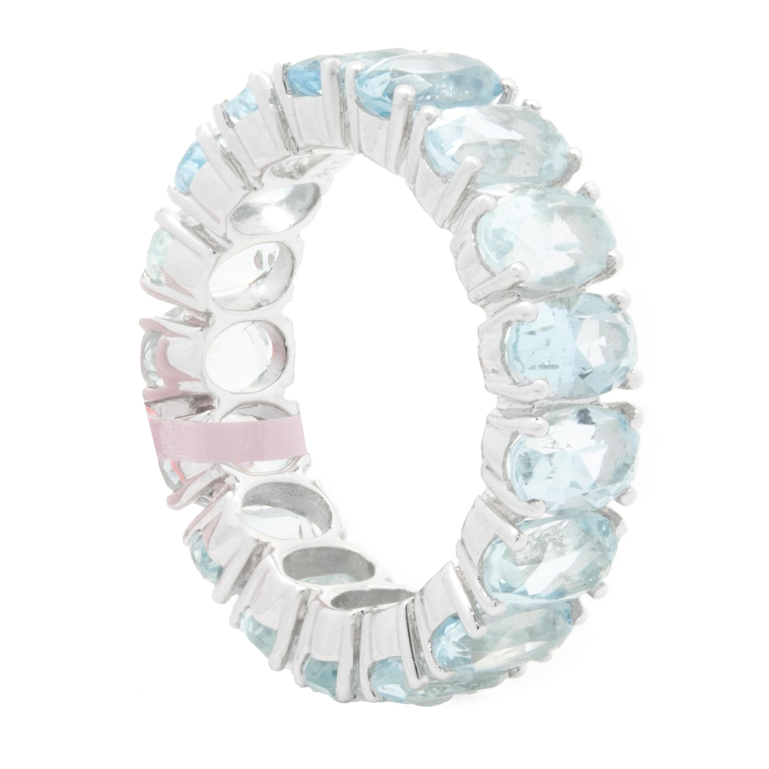 aquamarine eternity ring