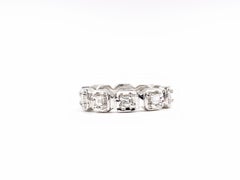 18 Karat White Gold Asscher Cut Diamond Eternity Band