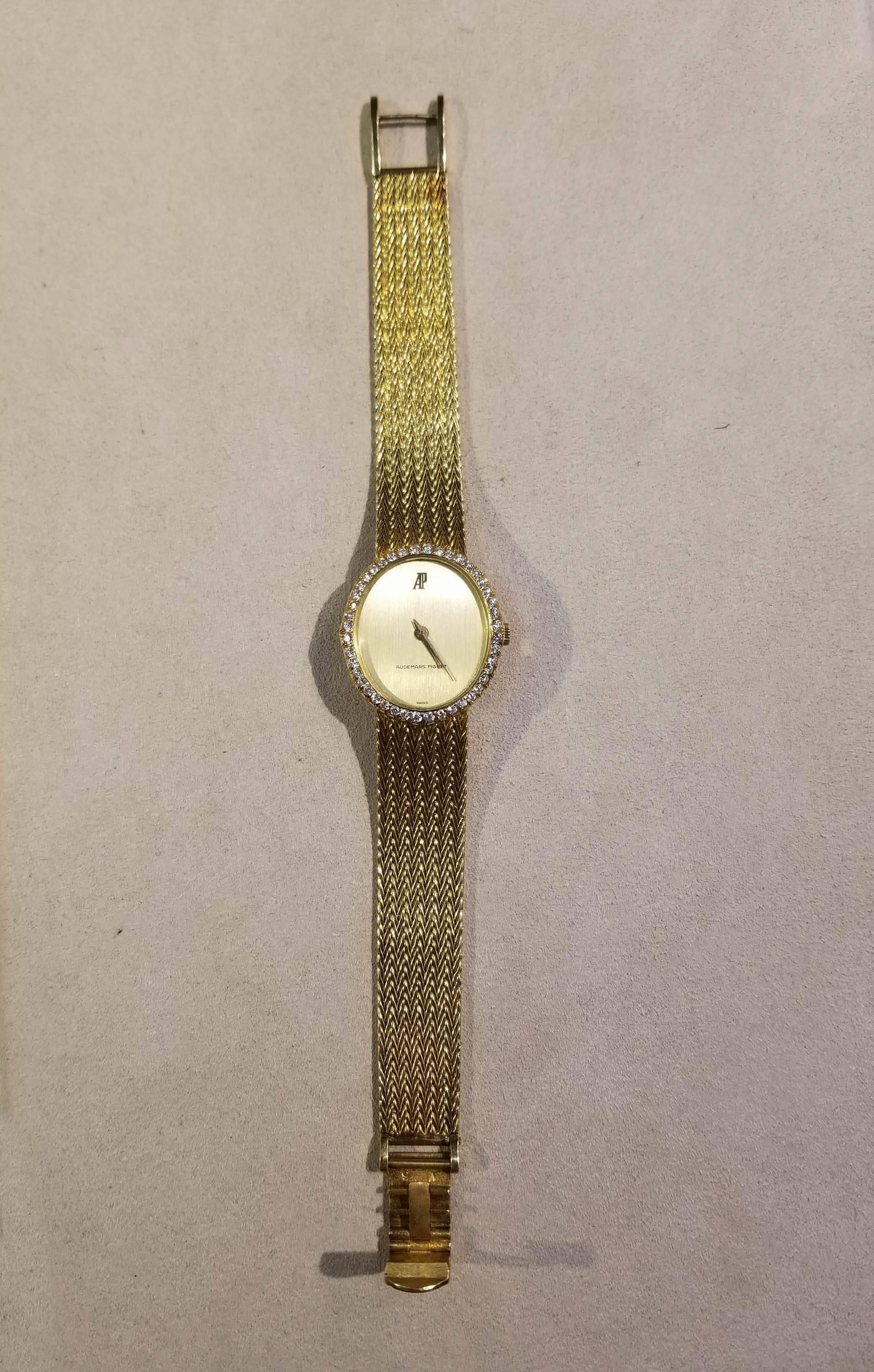 18 Karat White Gold Audemars Piguet Mechanical Watch In Excellent Condition For Sale In Santa Fe, NM
