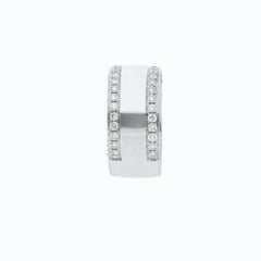 1.67 ct of Diamonds 18 Kt Gold Contemporary Band Ring. Made in Italy