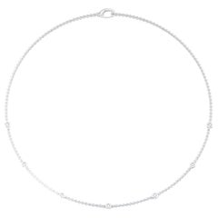 18 Karat White Gold Bezel Diamond Strand Necklace '1/3 Carat'