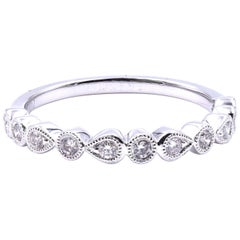 18 Karat White Gold Bezel Set Diamond Band 18 Karat White Gold Bezel Set Diamond Band