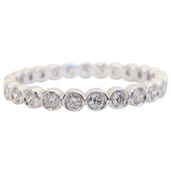 18 Karat White Gold Bezel Set Eternity Band 0.45 Carat of Diamond