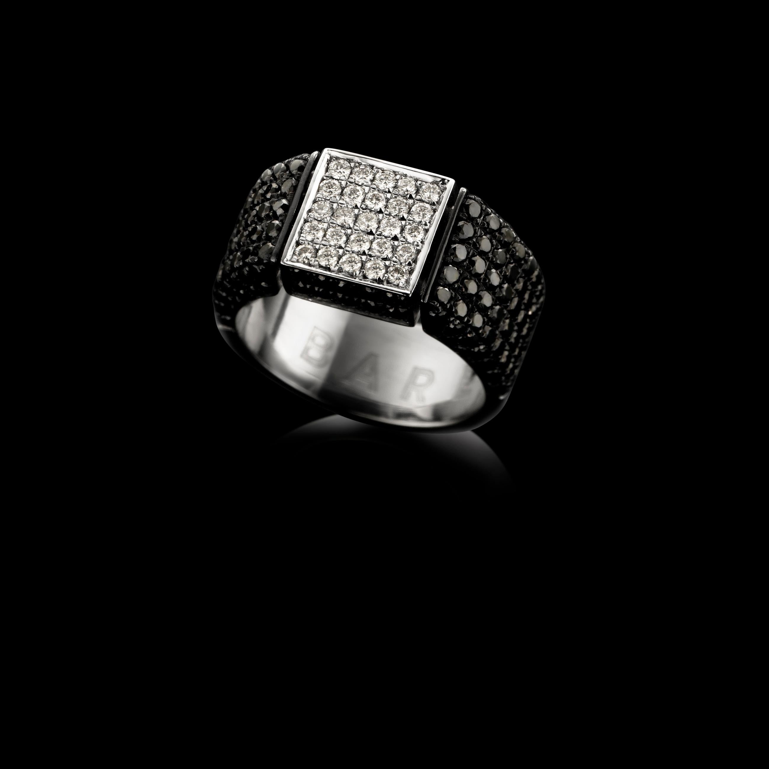 black diamond signet ring