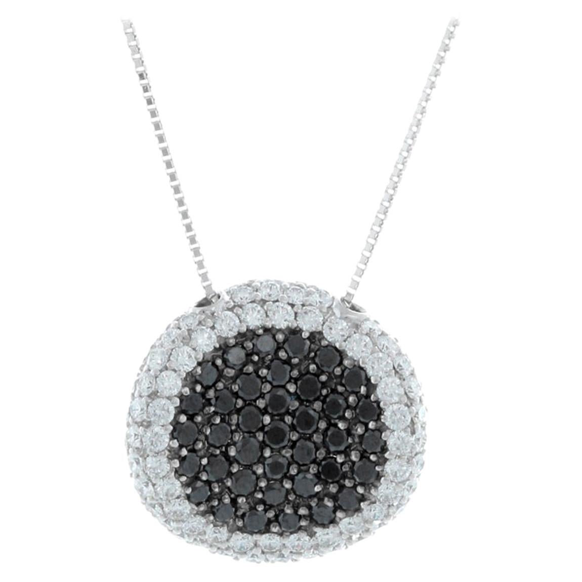 Sweet Collection Necklace in 18-karat Yellow Gold, Black and White Diamonds main image 0